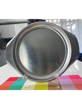 Vintage Kalmar Oval Mid Century Stainless Steel Serving Tray-Denmark